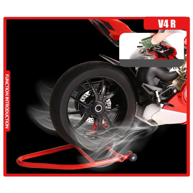 Spray 1/6 Ducati V4S Racing Motorcycle Alloy Diecast Model Car Trendy Indoor Furniture Toys Ornaments Collection Hobbies Holiday