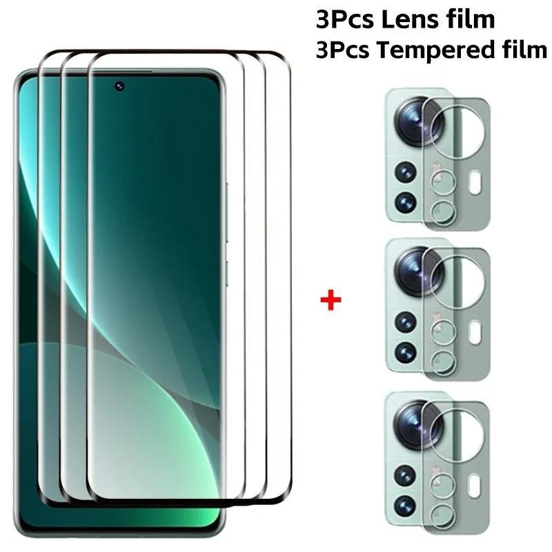 6 в 1 Закаленное стекло для Xiaomi 12 Pro 12X Защитное стекло для экрана Защитное стекло для объектива для Xiaomi 12 12X 12Pro Защитные пленки из закаленного стекла