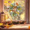 Simulated Wreath Autumn Maple Leaf Pumpkin Pine Cone Berry Wreath Realistic Simulated Fall Harvest Thanksgiving Door Decor