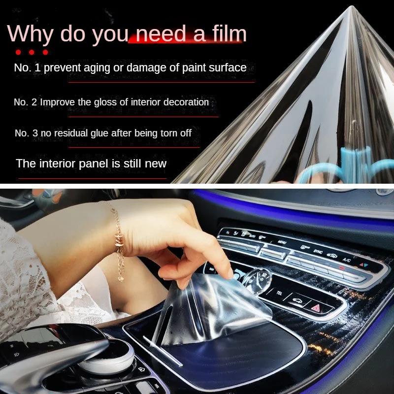 For Bentley Continental 2023 Accessories interior film transparent TPU Gear Panel GPS Center Console PPF Protection Sticker HS0