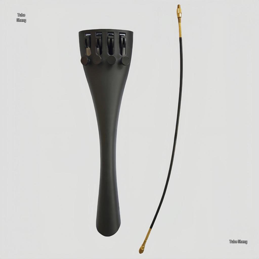 Карбоновый струнодержатель для скрипки/альта/виолончели с хвостовиком - Полный набор аксессуаров