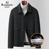 Men's Detachable Down Liner Wool Jacket