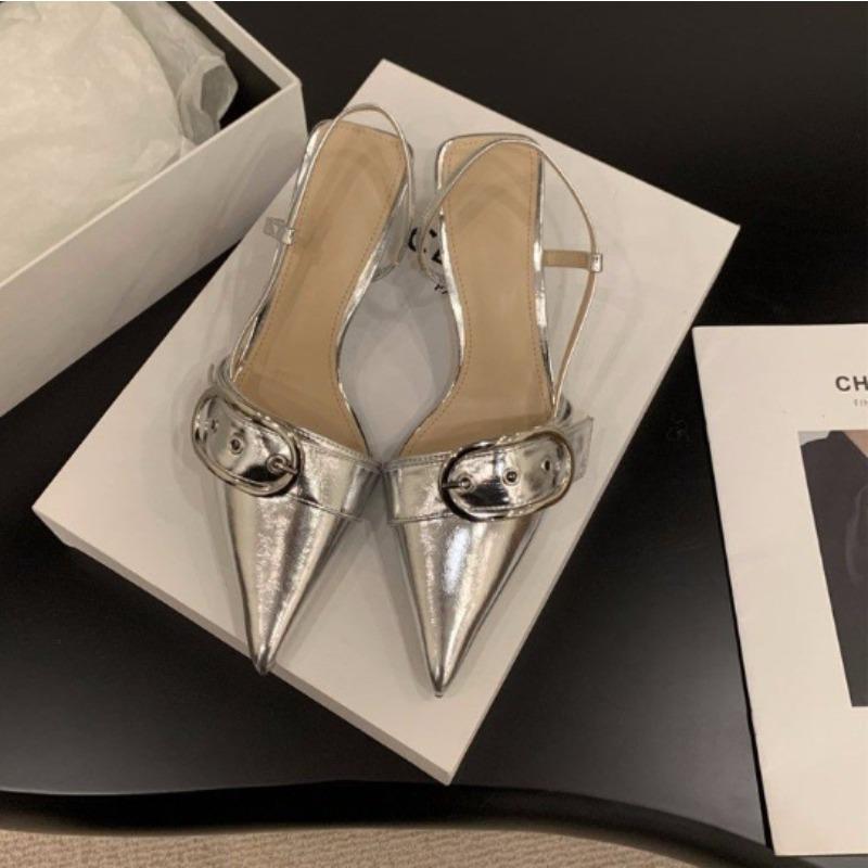 Мода Новый Стиль Популярные Средние Каблуки Острый Носок Женские Сандалии Дизайнерские Шлепанцы для Ходьбы Летняя Мода Вечерние Туфли-Лодочки Сандалии Zapatos Mujer