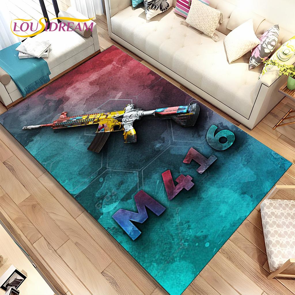CS, USP, AK, M4, AWP, коврик для винтовки, пистолета, пистолета, ковер для дома, гостиной, спальни, дивана, коврик для двери, декор, нескользящий напольный коврик