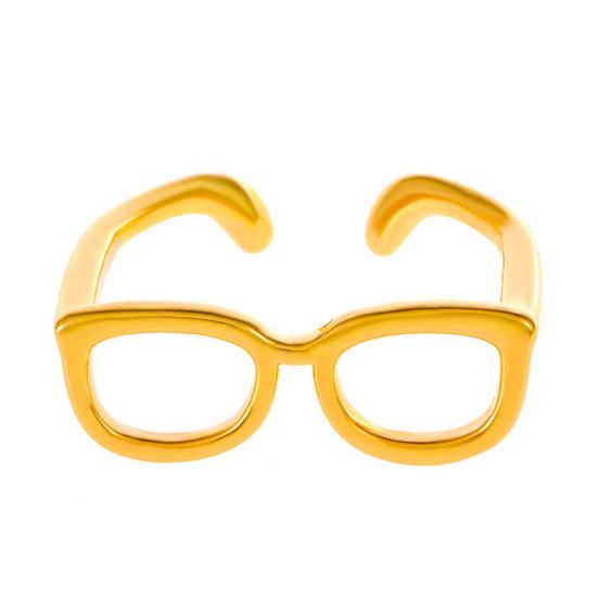 Парное кольцо на палец Мини очки Регулируемое кольцо Искрящееся кольцо на кончик пальца с инкрустацией стразами Аксессуар для пальца