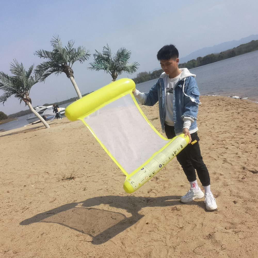 Надувной гамак-шезлонг для воды из ПВХ со складной спинкой