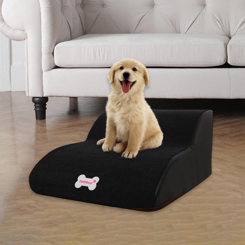 Лестница для собак, пандус для домашних животных, моющаяся, нескользящая, съемная, ступеньки для кошек и щенков, 2 ступеньки, пандус для высокой кровати, дивана в помещении.