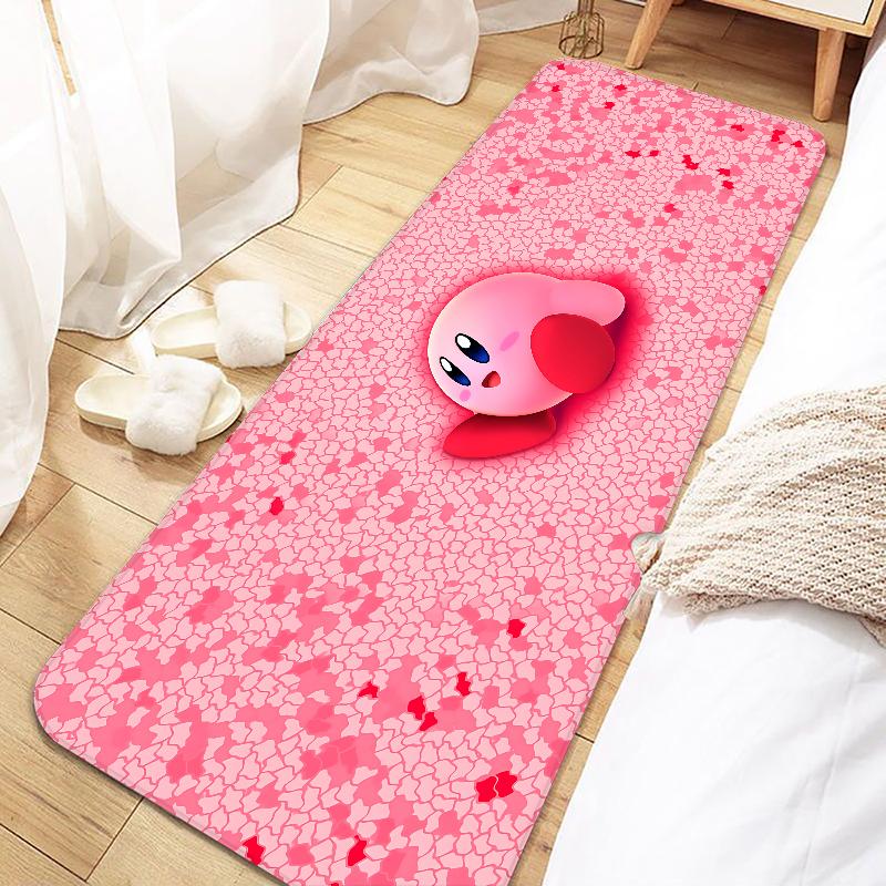Game Pink Star K-Kirbys Door Mat Entrance Non-slip Doormat Washable Kitchen Carpet Living Room Hallway Rugs Bathroom Bath