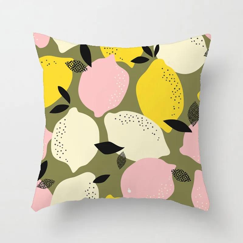 Luxury Home Decor Office Seat Cushion Cover Creative Cartoon Watermelon Banana Print Fashion Pillow Cover