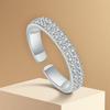 Inlaid Cubic Zirconia Wheel of Fortune Adjustable Ring - Elegant Jewelry for Women