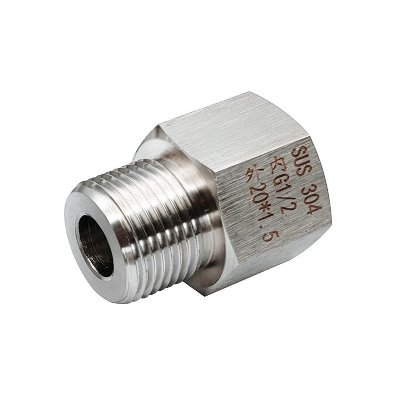 Female G1/2 BSP to Male M20x1.5 Stainless Steel 304 Threaded Reducer Fitting