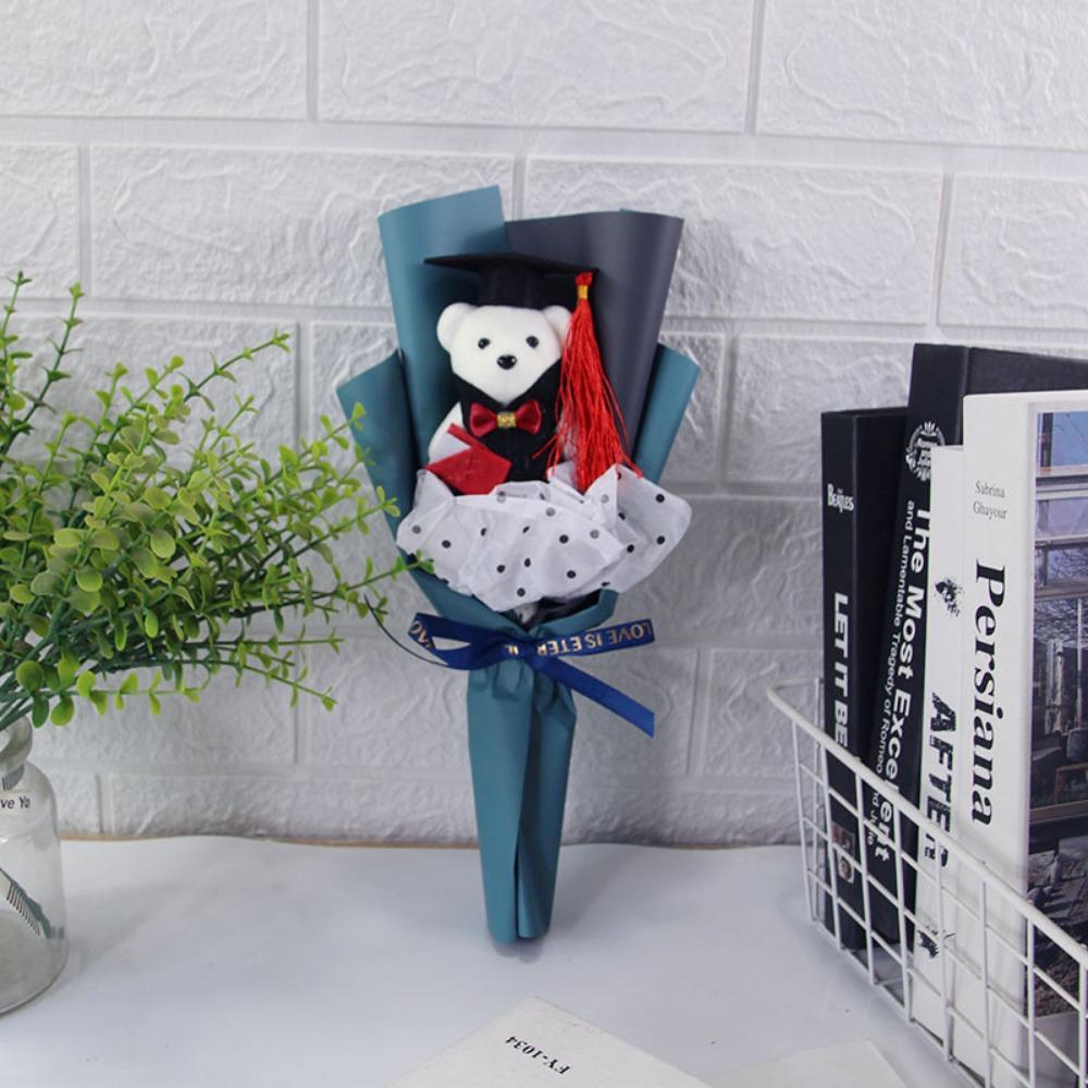 Прекрасный букет из мишек на выпускной Прекрасный мишка Докторский мишка Игрушечный мишка Плюшевый букет из мишек Сезон выпускных