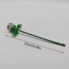 1PC Artificial Flower Couple Rose Gift Handmade Woven Rose Handicrafts Ornaments Aluminum Wire Rose Metal Model 23cm