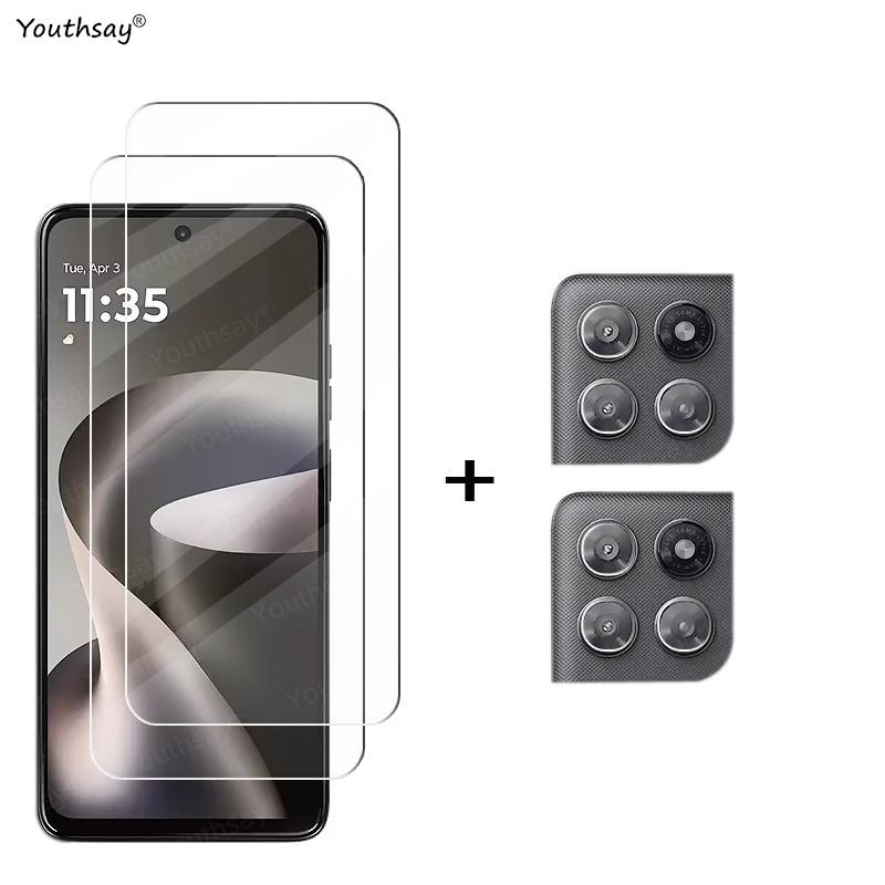 6-в-1 Полное клеевое стекло для Motorola Moto G87 Закаленное стекло Защитная пленка для объектива камеры телефона Moto G87 Moto G87