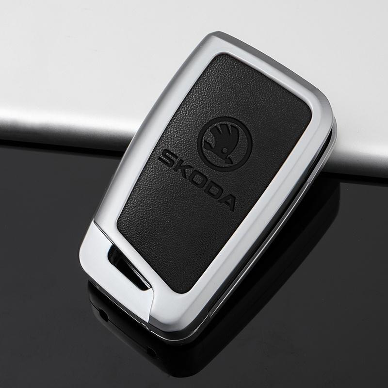 Car Flip Remote Key Fob Case Cover Protector Shell Bag For Skoda Octavia A5 A7 Fabia Superb Kodiaq Karoq Keychain Accessories