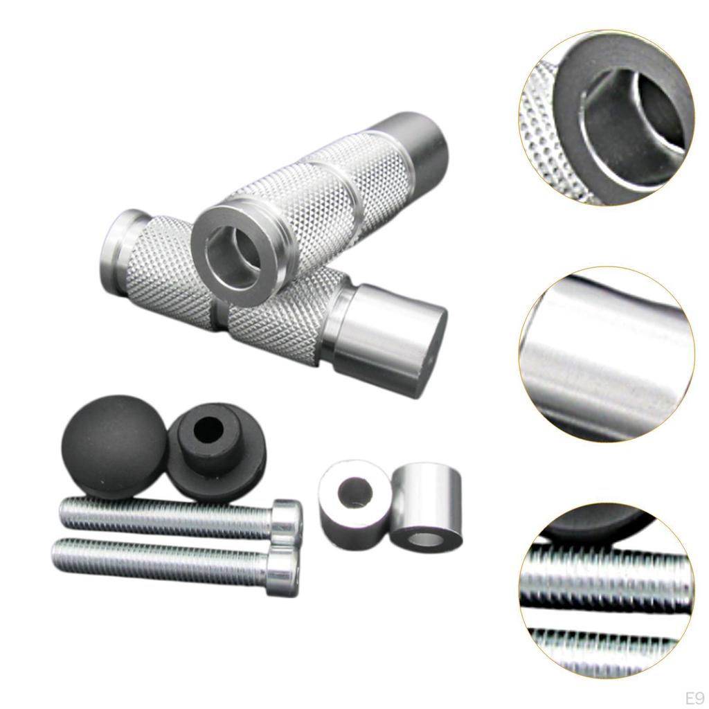 Motorcycle Passenger Foot Pegs Aluminum Alloy Professional Spare Parts Easy Installation Universal