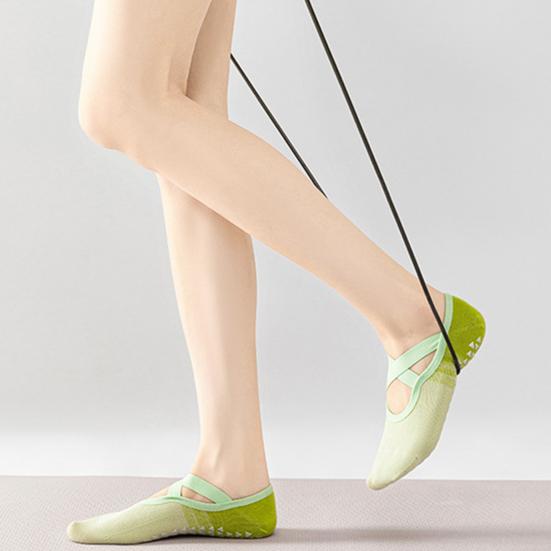 Градиентные носки No Show для женщин с противоскользящим силиконовым покрытием, носки для йоги, невидимые носки-лодочки с низким вырезом для фитнеса, танцев в помещении, спорта