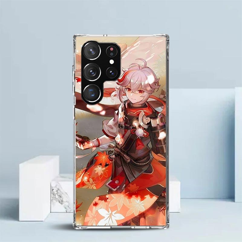 Чехол для телефона Kazuha Genshin Impact для Samsung Galaxy S24 S25 Edge S26 Ultra S22 S23 Plus S21 + S20 FE Мягкая задняя крышка из ТПУ Galaxy