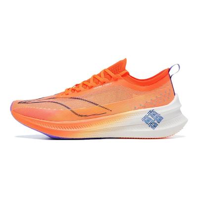 Li Ning Feidian 3 Elite Амортизация Дышащие Низкие Марафонские Беговые Кроссовки Унисекс Флуоресцентный Дыня Оранжевый ARMT035-7