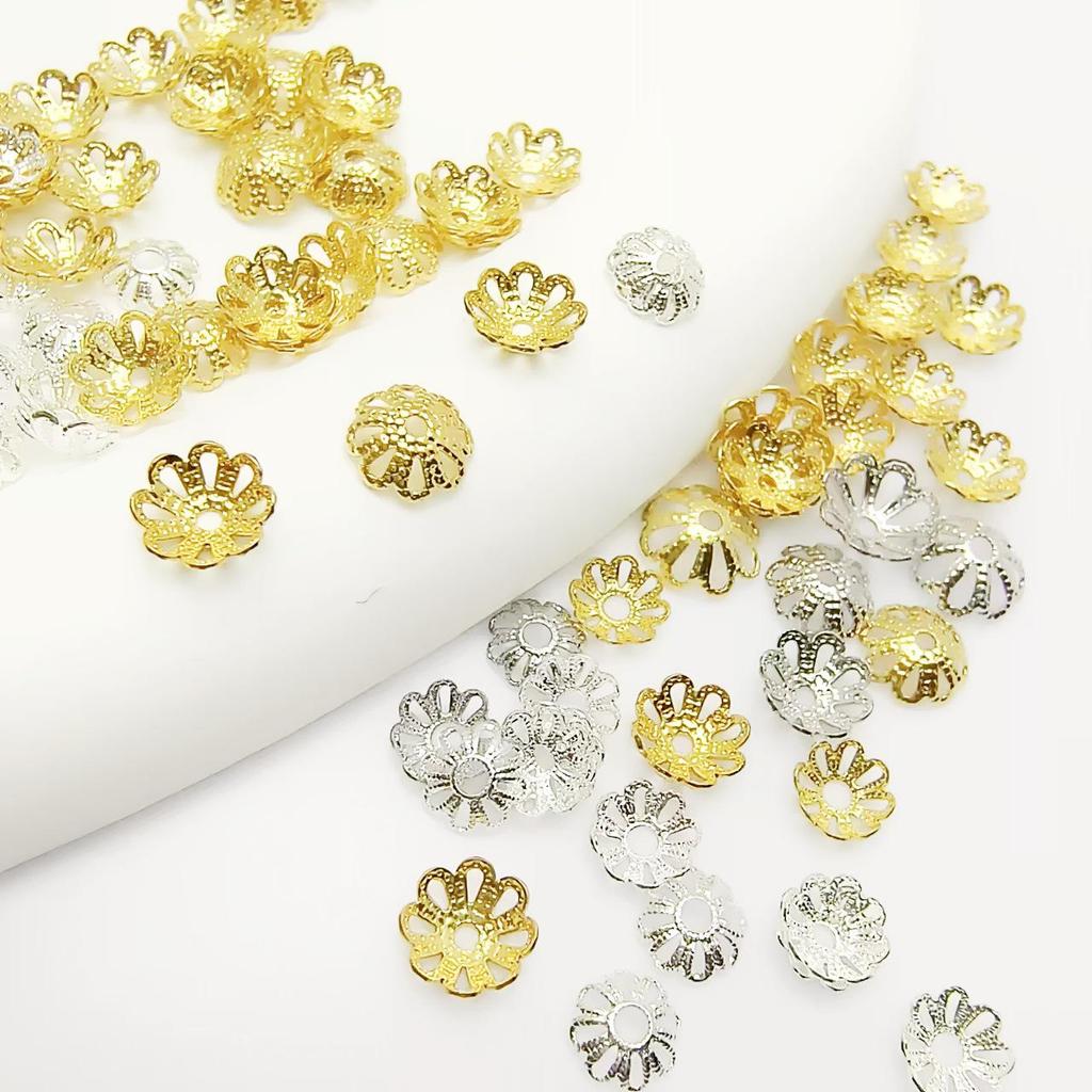 18-каратный позолоченный бисерный цветок-шапочка браслет и ожерелье ювелирные аксессуары