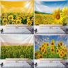 Beautiful Sunflower Field Tapestry Office Living Room Tapestry Home Wall Decoration Tapestry