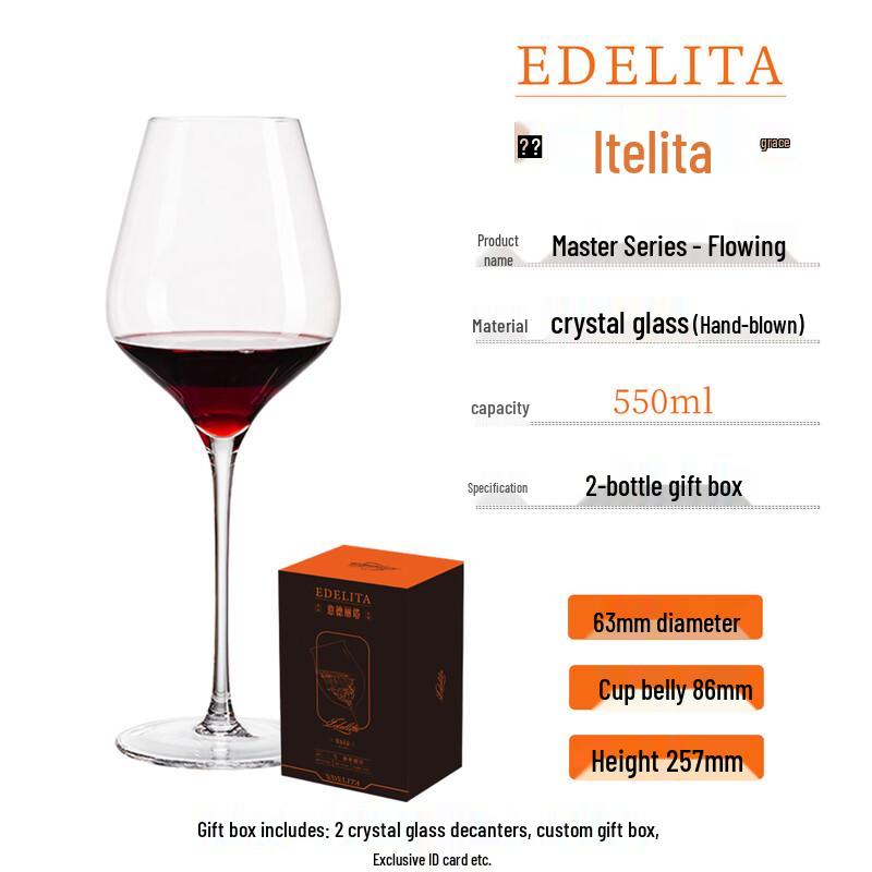 Green Apple x EDELITA Master Handmade Crystal Wine Glasses (Set of 2)