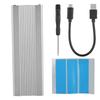 USB3.1 To M.2 NVME Hard Disk Box SSD Case Enclosure NGFF PCIE To Type C Adapter Silver&White (Not