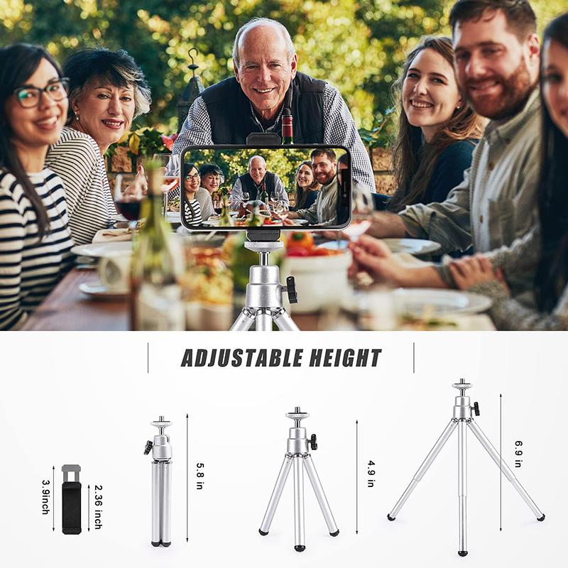 Mobile Tripod Phone Holder for Rack Mobile Broadcast Stand Compact Tripod R Desktop Stand Selfie Stick Telescopic Adapter