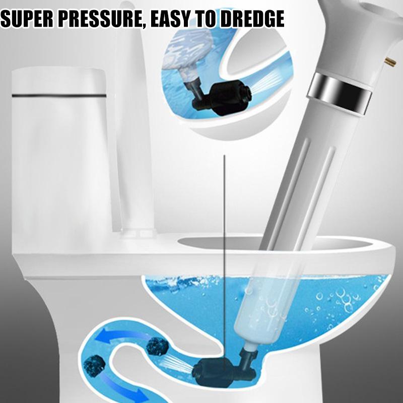 Automatic Toilet Plunger with 4 Heads High Pressure Pump Cleaner Powerful Air Blasters Dredge Drain Sink Air Blasters