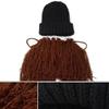 Funny Handmade Winter Wool Mustache Knitted Hats Pirate Face Mask Wig Beard Beanies Bonnet Caps Wholesale