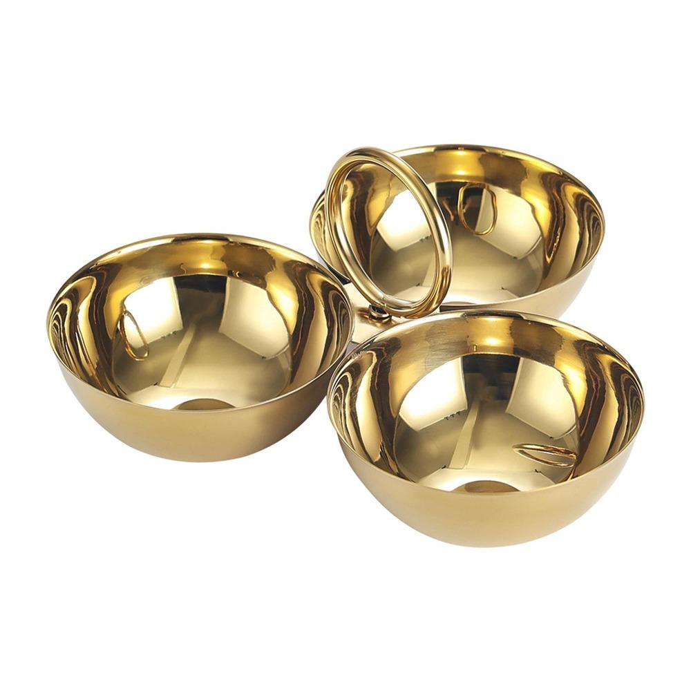 Stainless Steel Snack Serving Dishes Durable Round Sauce Dish Versatile Dessert Plate Parties