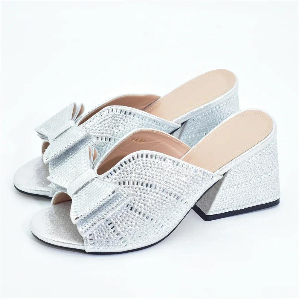 Fashion Women's Pumps Luxury Brand High Heel Pumps 2025 Elegant with Rhinestone Large Size Women Shoes Party Women Sandals Platform Heel