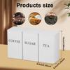 3Pcs Coffee Bean Organizer Kitchen Tea Coffee Sugar Canisters Set With Lid Metal Food Storage Cans For Kitchen Storage Supplies