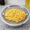 With Drainer Net Stainless Steel Oil Drain Pan Double-ear Handle Snack Serving Dish  Kitchen