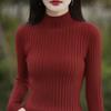 Pure Cotton Half Turtleneck Pit Sweater for Women In Autumn and Winter New Base Shirt Long-sleeved Sweater