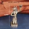 Ancient Egypt Grim Reaper Solid Brass Statue Desk Ornament Antique Figurine Sandalwood Holder Candlestick Crafts Home Decoration