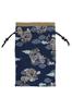 Drawstring Bag for Goshuin Stamp Goshuin Stamp Notebook Made In Japanese Pattern Blue Notebooks, Case, Japan, (navy Dragon)