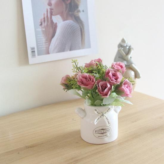 1шт искусственный цветок керамический горшок бонсай этап сад свадьба домашняя вечеринка декор