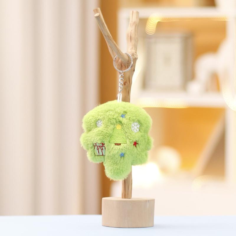 Christmas Santa Tree Hat Plush Keychain Toy Cartoon Decorations Pendant Doll