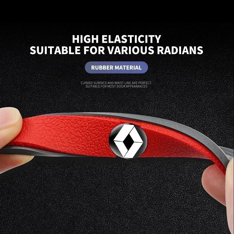 4Pcs Car Door Anti-Collision Emblem Sticker For Renault Megane 1 Scenic Logan Laguna Espace Symbol Clio 4 RS Dacia ZOE Koleos LL91