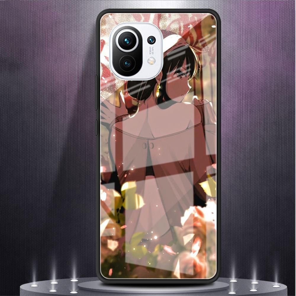 Glass Case For Xiaomi Redmi 11 10 8 Pro 9S K40 9C 9 9A Mi Poco X3 NFC X4 GT 11 Lite 11T 9T Phone Fundas Anime Spy Family Forger