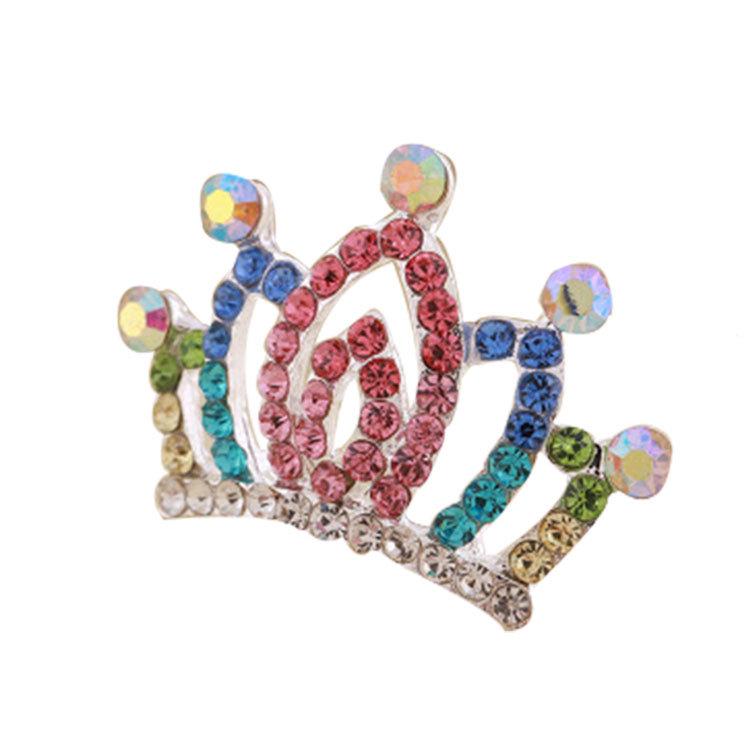 Kids' Rhinestone Crown Comb - Cute Princess Tiara Hair Accessory for Birthdays