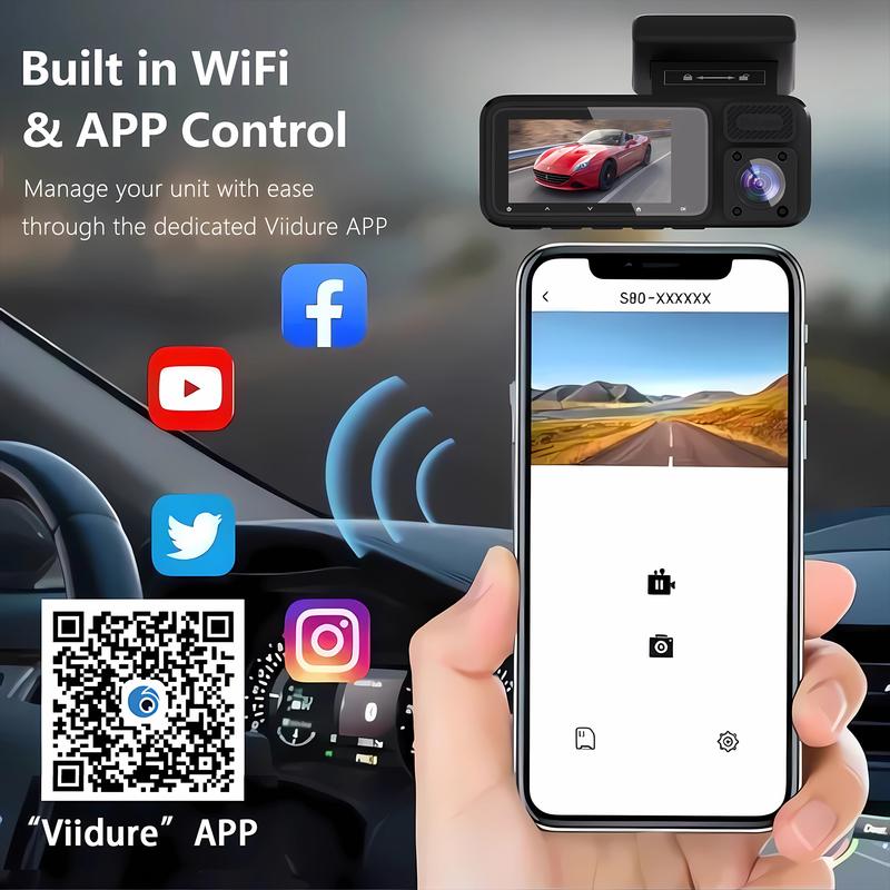 3 Channel WIFI Dash Cam HD 1080P Car Dvr Interior Vehicle Three Way Camera Mini DVRs Recorder Video Registrator Dashcam Camcord