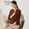 Zhaojun Women's Pure Cashmere Round Neck Knit Sweater