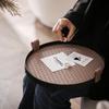 Кожаный поднос Винтажный поднос для хранения для дома комнаты гостиной офиса Декор для Рождества Дня святого Валентина Новогодний декор