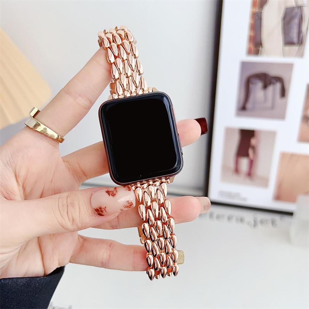 Металл каплевидной формы (Apple, умные часы) ремень: Подходит для Apple Watch 1-8 поколений Apple Smart Watch