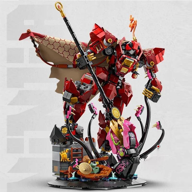 996 деталей Огненный Рыцарь Меха Конструктор Модель Персонажа Меха Кирпичики Настольное Украшение Игрушки для Демонстрации Подарки