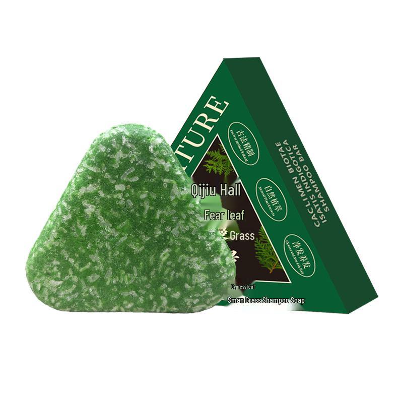 Бренд Same Usman Твердый шампунь: Мыло ручной работы для очищения корней волос и контроля жирности с туей и горцем многоцветковым