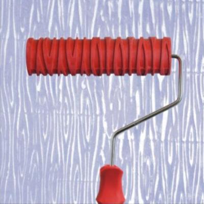 7-дюймовый валик для краски, практичный резиновый валик с зернистым рисунком, рельефная текстура, инструменты для украшения стен для домашнего офиса, магазина