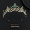 Барокко свадебные аксессуары для волос свадебное платье тиара сплав совершеннолетие полная бриллиантовая корона светлый роскошный цветной горный хрусталь корона
